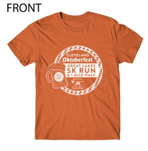 2023 Cleveland Oktoberfest Great Lakes 5K Bier Run T-Shirt -  Front