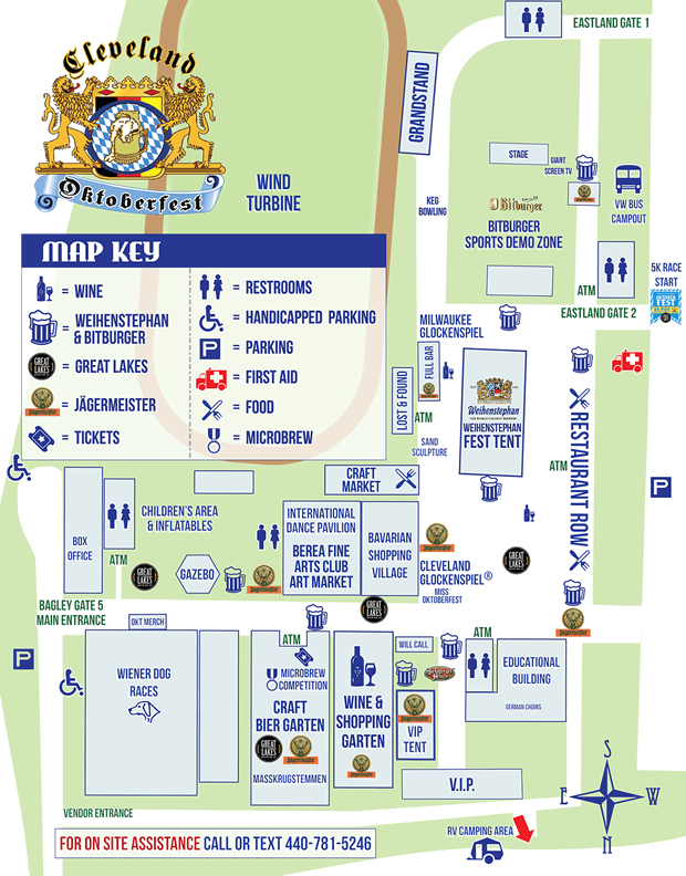 Cleveland Oktoberfest 2025 Map of Grounds