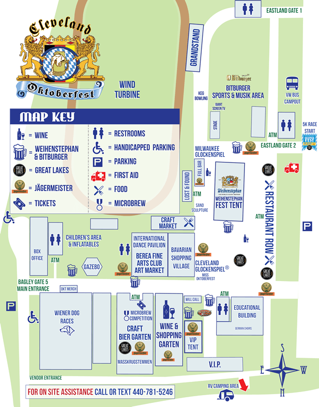 2026 Cleveland Oktoberfest Map of Grounds